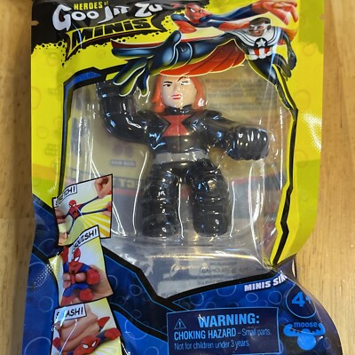 Heroes of Goo Jit Zu Black Widow Minis 2 1/2'' Figure Stretch Squish