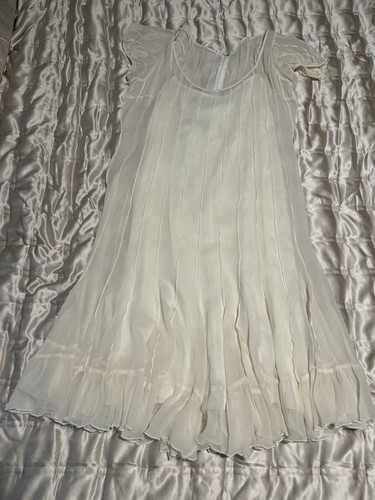 Teri Jon Ricky Freeman Kleid 100 % Seide Elfenbein - Bild 13 von 14