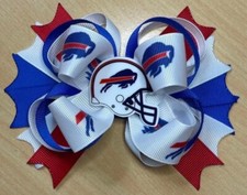 Buffalo Bills 2 Football Inspired Hair Bow