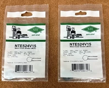 NOS NEW NTE Electronics NTE524V15 Metal Oxide Varistor, MOV (ECG524V15) 2 Pk