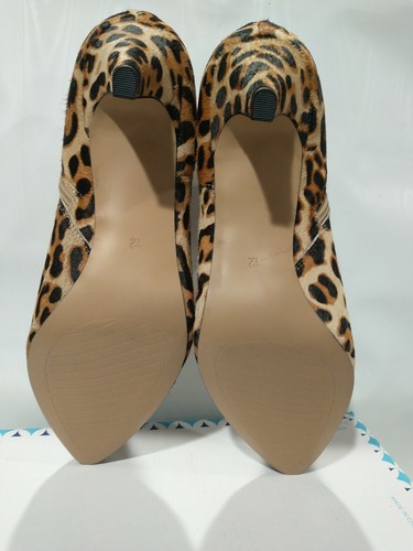 Limelight Moira Womens Leopard Print Haircalf Kitten Heel Leath Booties Sz 12 M - Picture 10 of 12