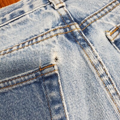 Vintage Old Navy 35x32 Blue Jeans Number 7 Fit Heavy Straight