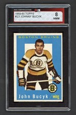 1959-60 TOPPS #23 JOHNNY BUCYK KSA 8 NEAR MINT-MINT