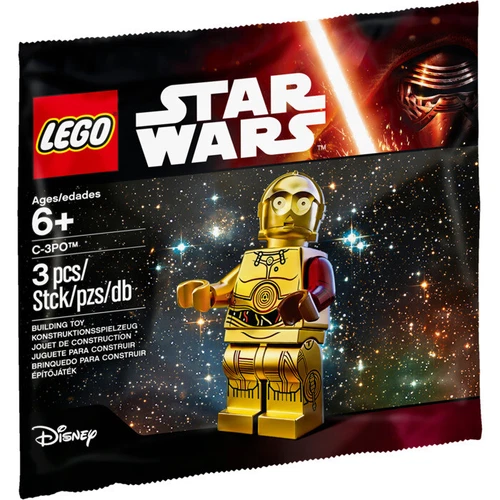 LEGO Star Wars C-3PO with Dark Red Arm Polybag 5002948 (SEALED)