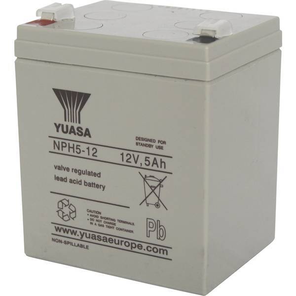Yuasa NPH 5-12    Batteria al piombo 12 V 5 Ah Piombo-AGM (L x A x P) 90 x 106 x