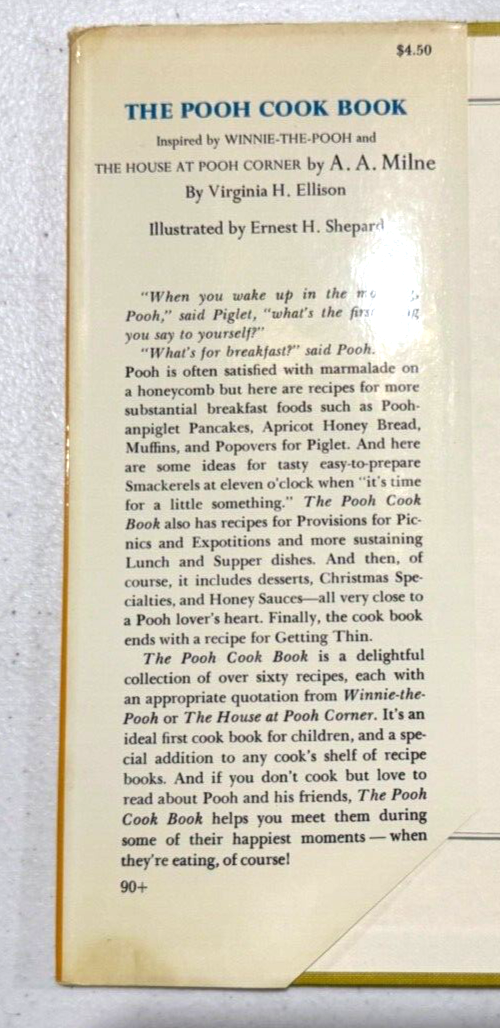 VINTAGE THE POOH COOK BOOK Virginia H. Ellison A. A. Milne 1969 | eBay