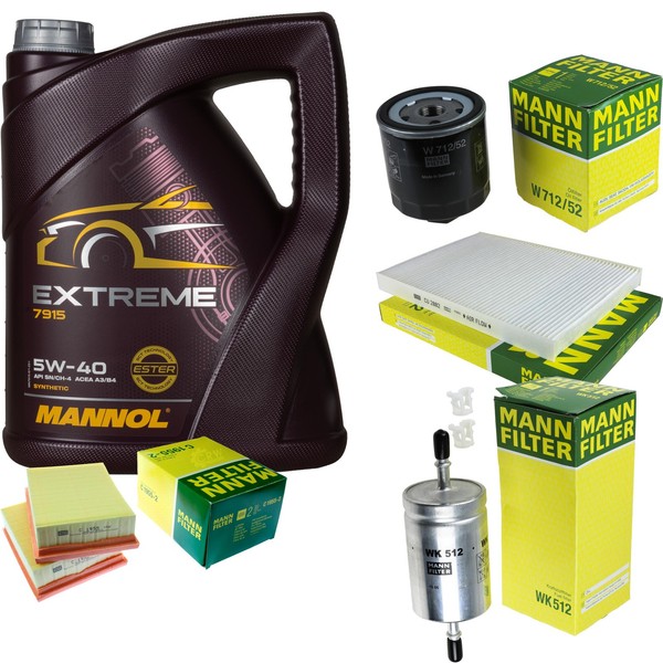 Inspektionspaket 5L Mannol Extreme 5W-40 FüR VW Lupo 1.0 1.4 Polo Seat Arosa-image