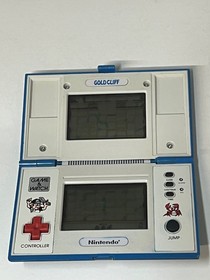 Vintage 1988 Nintendo Game & Watch GOLD CLIFF Multi Screen nice NO Bleed Works