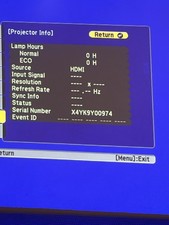Epson EB-X39 3,500 Lumens HDMI  Cinema Projector XGA  Portable HD DLP 0 Hours !
