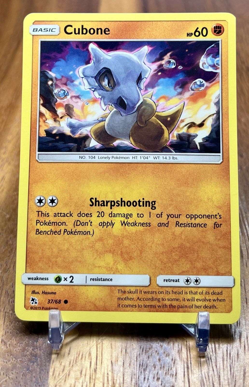 Cubone Common Normal Hidden Fates 37/68 LP Pokémon TCG