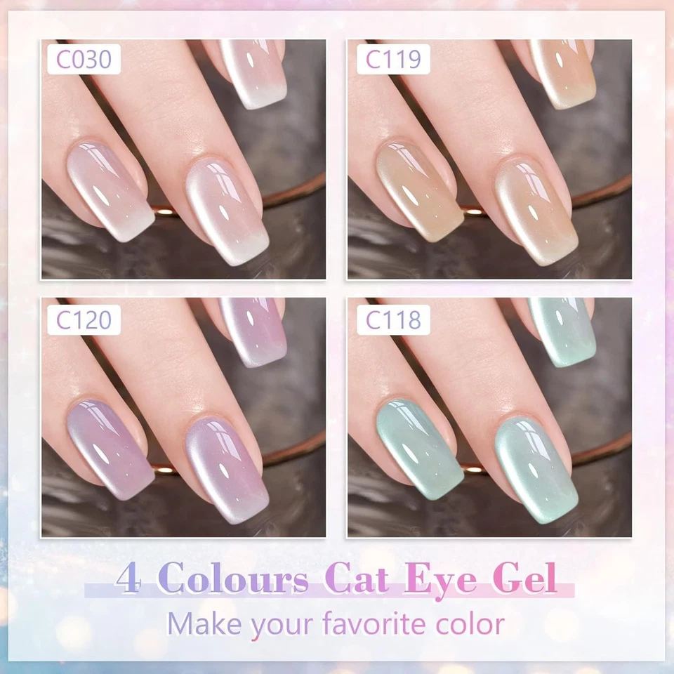 Nagellack Shining She UV Jelly Magnet CatEye, 4 Farben - Bild 4 von 4