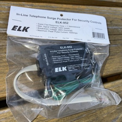 ELK-952 Home Alarm Security In-line Telephone Surge Protector Brand New