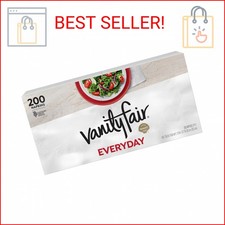 Vanity Fair Everyday Paper Napkins, 200 Count, Disposable Napkins Made Soft And