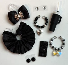 8 PC Clothes Accessories Custom Lot for Littlest Pet Shop LPS Skirt Bows Collars