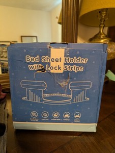 Bed Sheet Holders w/Lock Strips (4 Holders & 8 Strips)