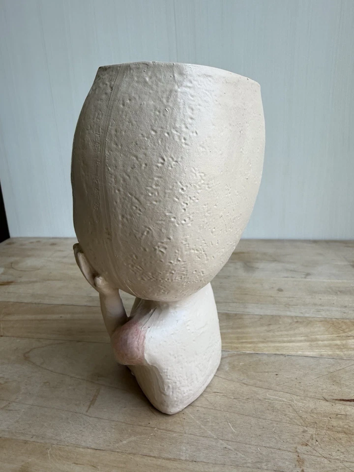 Girls Face Flower Planter Pot Human Face Head Creative Flower Planter Room Decor - Image 4 of 4