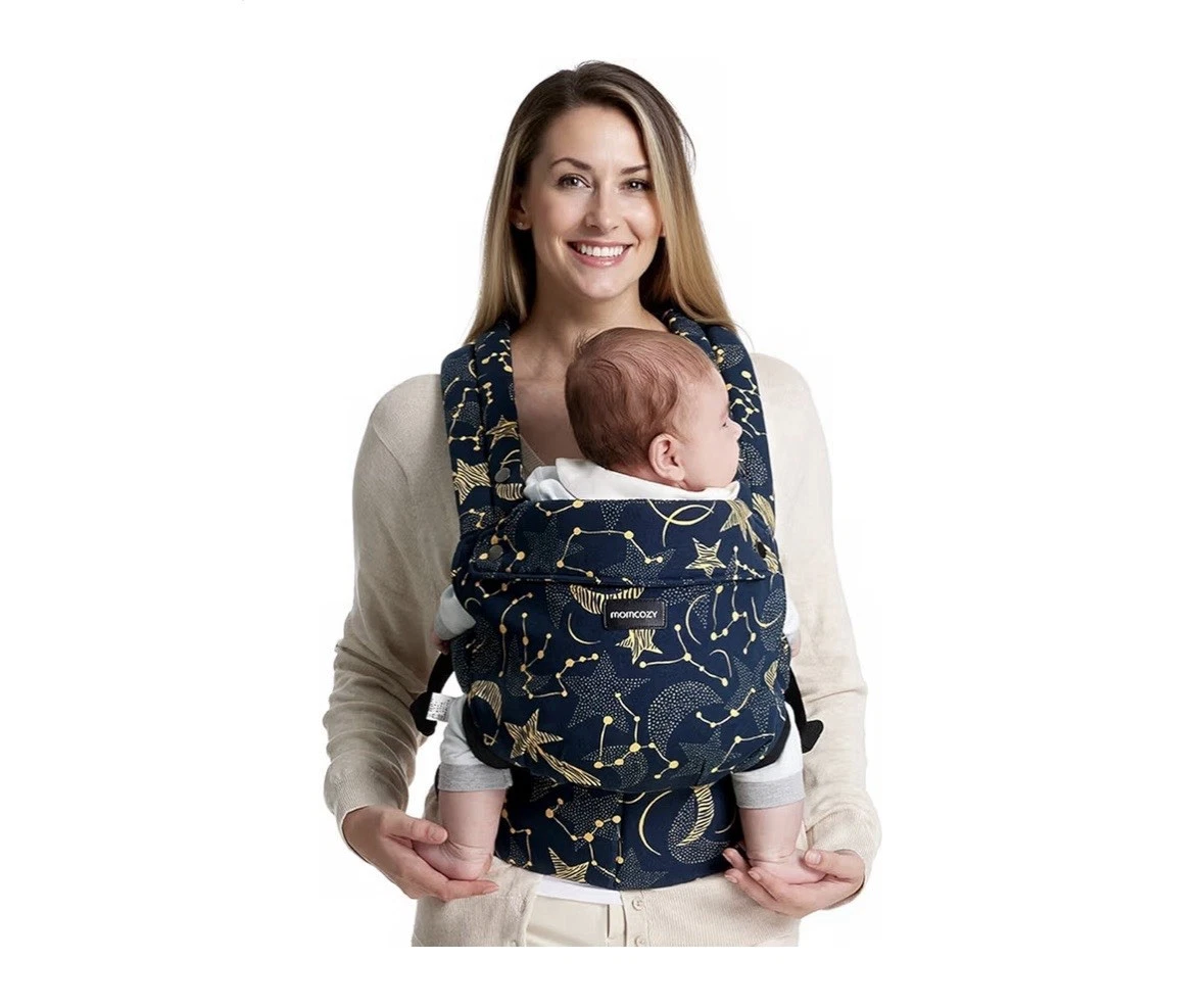 MOMCOZY Baby Carrier, Ergonomic, Cozy, Lightweight, For 7-44lbs - Stars