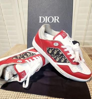 Dior B27 Low Sneakers Red/White   Men s US 12 / EU 45   NEW IN BOX - Authentic