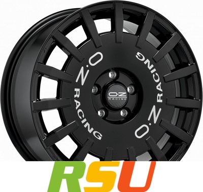 OZ Rally Racing gloss black 7x17'' ET30 LK4 100 ML 68 Alufelgen 17 Zoll