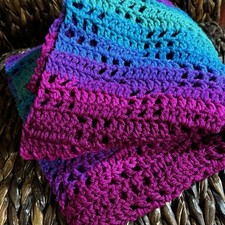 Chunky Scarf Hand Made Loose Knit Acrylic Blend Soft Yarn Wide Men Women Unisex