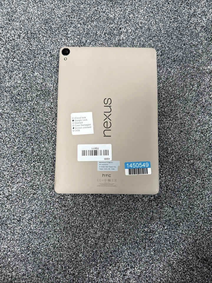 HTC Nexus 9 OP82100 Black Wi-Fi 16GB 2GB Ram 8.9" Android Tablet See Description - Image 3 of 3