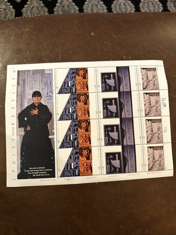 Louise Nevelson Sculptor (Sheet of 20) 33 Cent US Postage Stamps 2000 #3379-3383