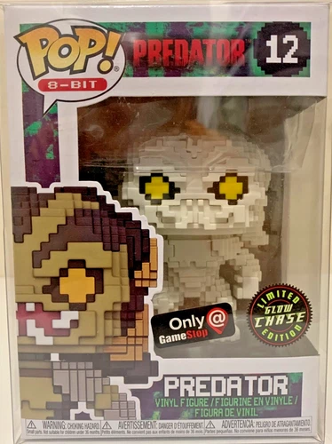 Predator #12 Funko Pop! 8-Bit GITD Chase Vaulted Gamestop w/Protector