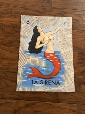 Mexican Loteria Card Art Print La Serena