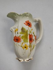 Vintage Royal Worcester Palissy Jug Made in England Floral Gilt Edging