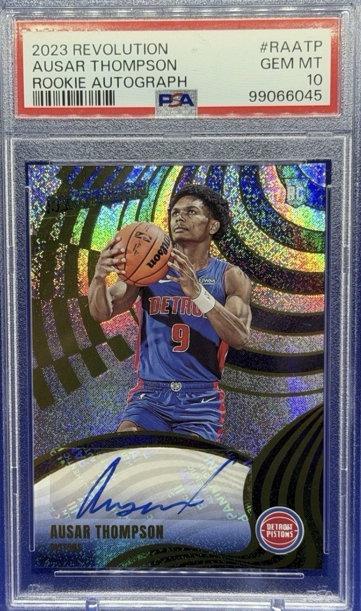 2023 Panini Revolution Rookie Autograph #RAATP AUSAR THOMPSON RC Auto PSA 10