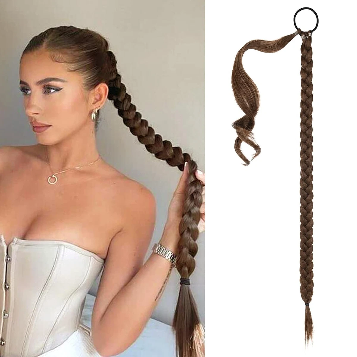 Zopf Geflochten in Extensions aus Kunsthaar & Echthaar online kaufen |  eBay.de
