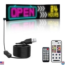 Customizable LED Scrolling Sign - APP-Controlled Waterproof Car Display, USB