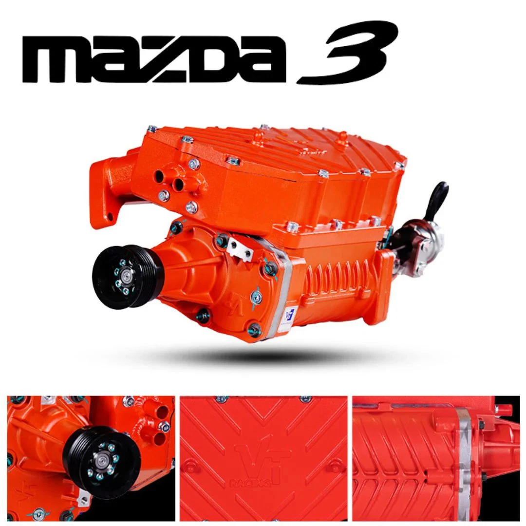パーツ 90CHASER For Mazda3 Twin Screw VT Racing Supercharger Kit 2.0 2012-2013 Red