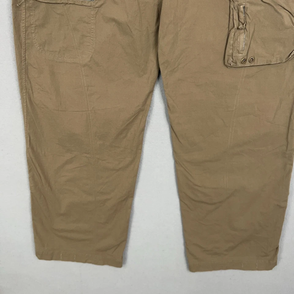 Pantalones Pete & Greta Mujer 12 Caqui Carga Utilidad Elastizados Cremallera Bolsillos Botón Mosca Foto 4 de 4