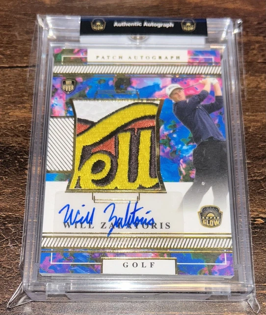 2022 Will Zalatoris 1/1 LOGO Jelly Bean Tournament Worn Rookie Auto 1st Ever PGA