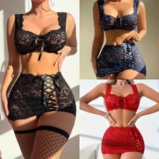 Lace Lingerie Set Perspective Two Piece For Daily Fashion Sheer Design