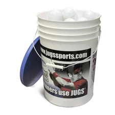 Bucket of JUGS White Seamed Sting-Free® Baseballs