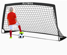 6X4Ft Portable Kids Soccer Goal Backyard Practice Net with Carry Bag