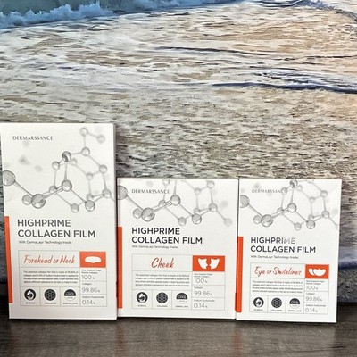 Dermarssance HighPrime Collagen Film Anti-Aging Patches Set Forehead Neck Eye