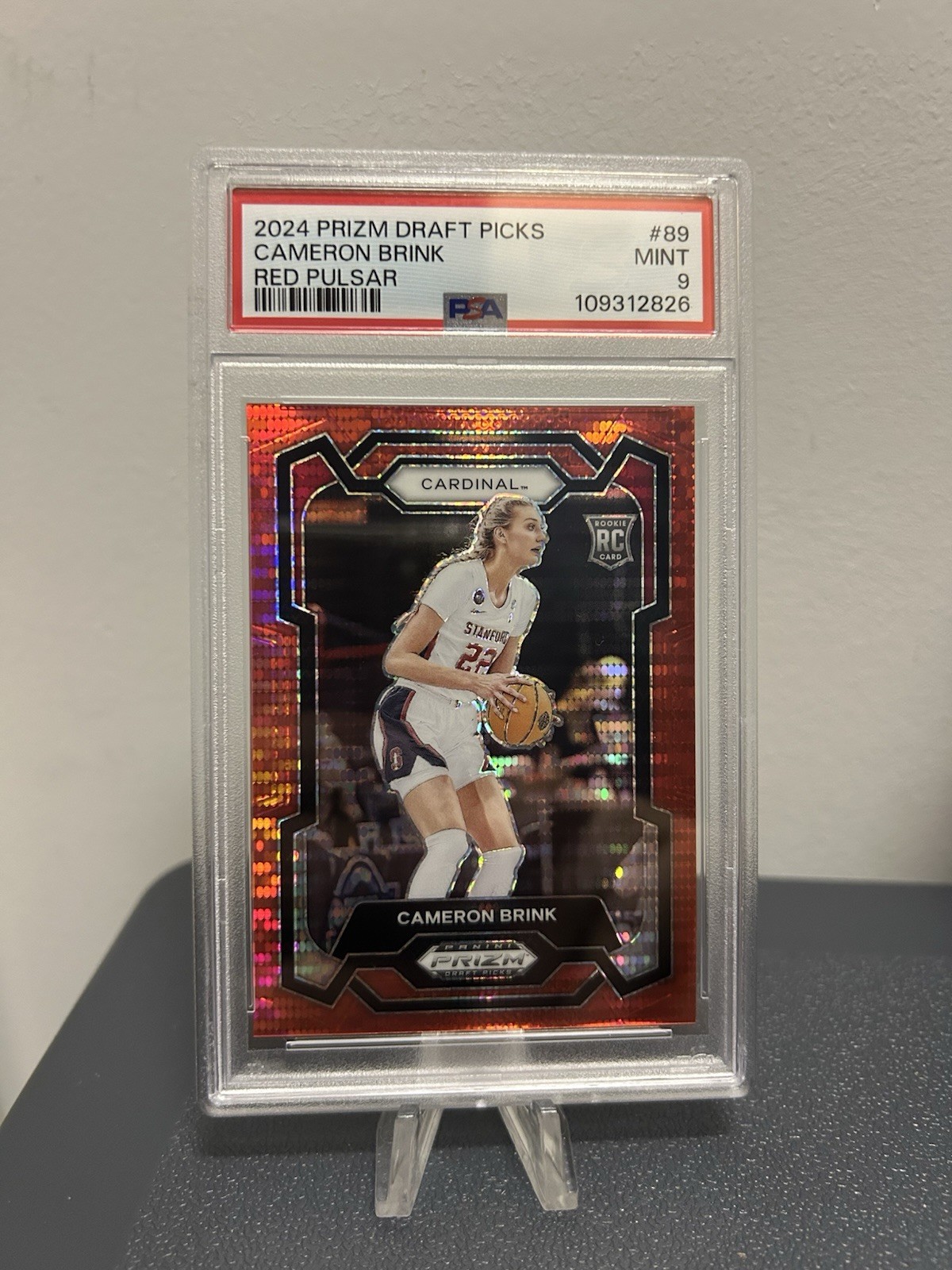 2024 PRIZM DRAFT PICKS RED PULSAR #89 CAMERON BRINK ROOKIE 181/299 PSA 9 Pop 7