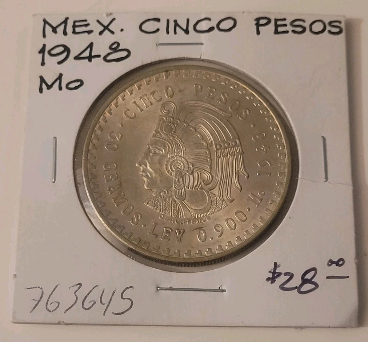 メキシコ　5ペソ硬貨　1948 【NGC MS64】　世界 メキシコ 5ペソ硬貨 1948 【NGC MS64】 世界 メキシコ 5ペソ硬貨 1948