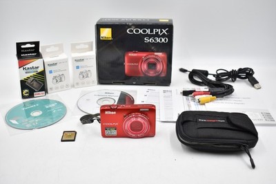 美品 Nikon ニコン COOLPIX S6300 レッド 元箱付 Nikon COOLPIX S6300 16.0MP Digital Camera Red Complete - FULLY