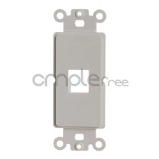 Keystone Wall Plate Insert 1 Port Jack Ethernet Outlet For Fits Decora Wallplate