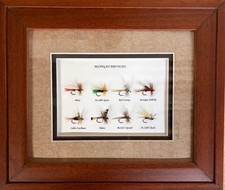 8 Framed and Mounted Classic Michigan Dry Flies