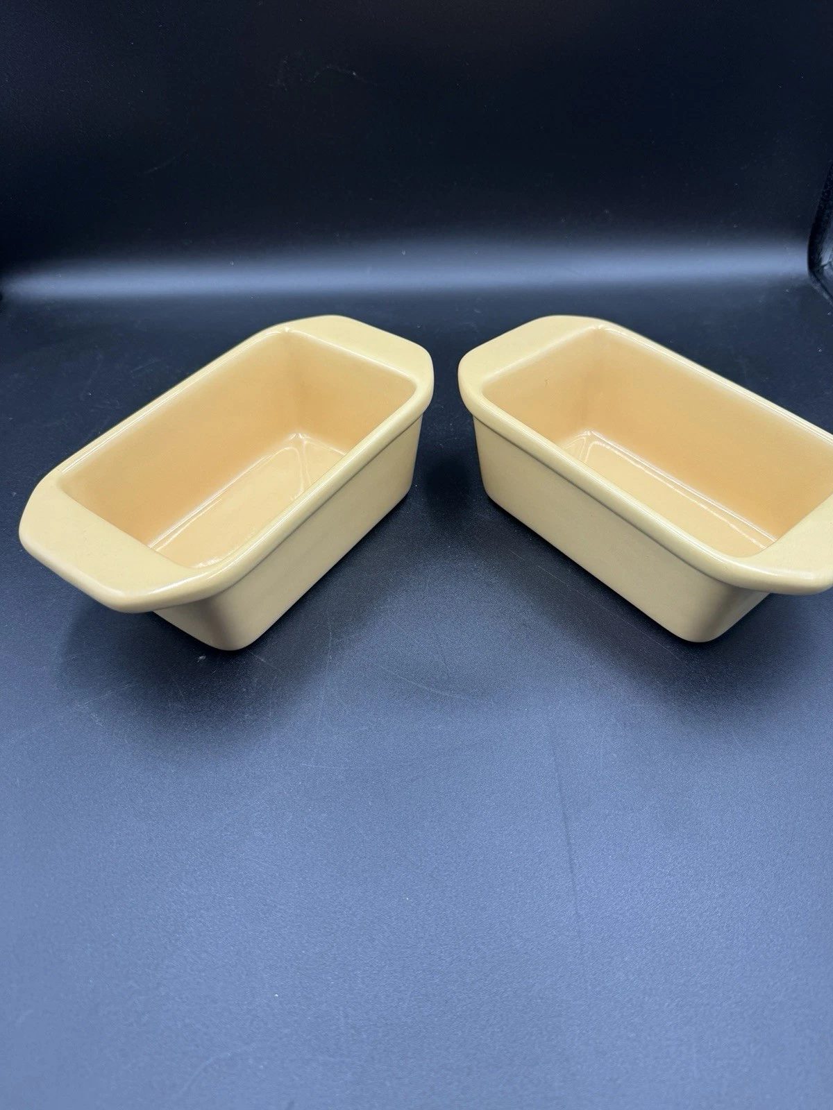 CHANTAL Set Of Two Stoneware Classic Bread Small Loaf Pans 1.5 QT Yellow