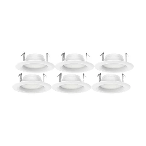 6Pk - Satco 8.7w LED 4-in 3000K Warm White Downlight Retrofit - Picture 1 of 7