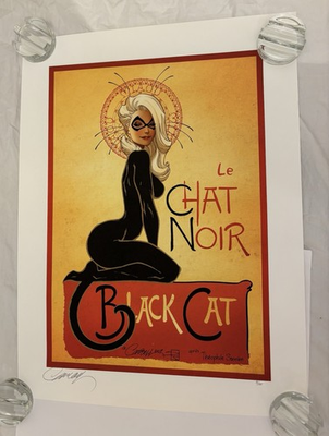 #ad Black Cat J Scott Campbell JSC Le Chat Noir 18x24quot; Sideshow Print # 96 300 $699.95