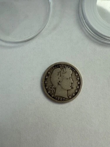 1907-O New Orleans Mint Silver Barber Quarter