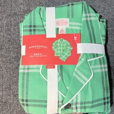 Wondershop At Target Men s Medium 2 Piece Flannel Pajama Set Green NWT
