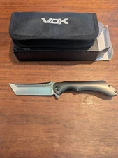 VDK Knives Strix  M390, Black Anodized Titanium